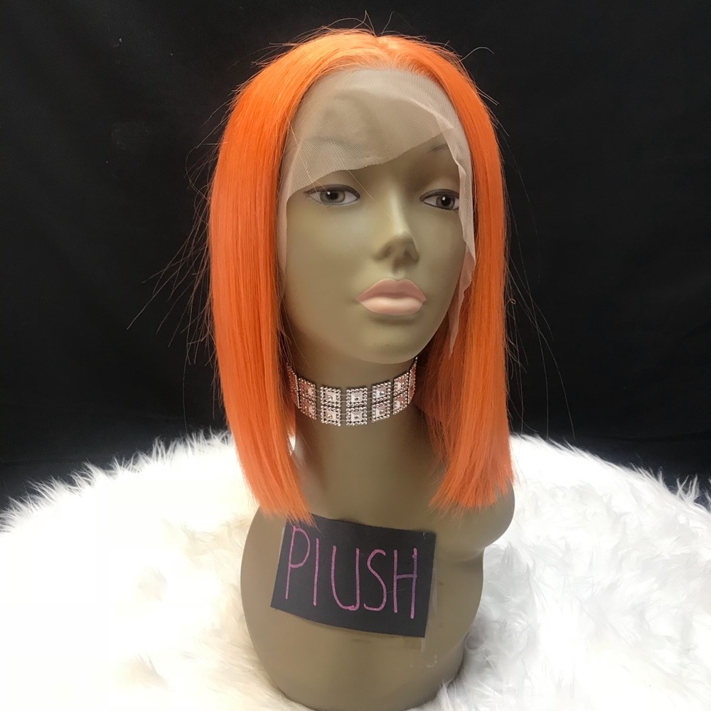 100% virgin Malaysian orange lace frontal wig